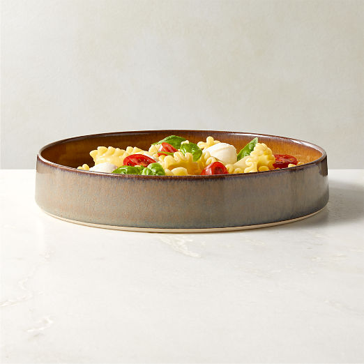 Prado Tan Pasta Bowl with Reactive Glaze