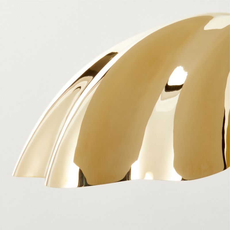 Praia Shell Unlacquered Brass Table Lamp - image 3 of 6