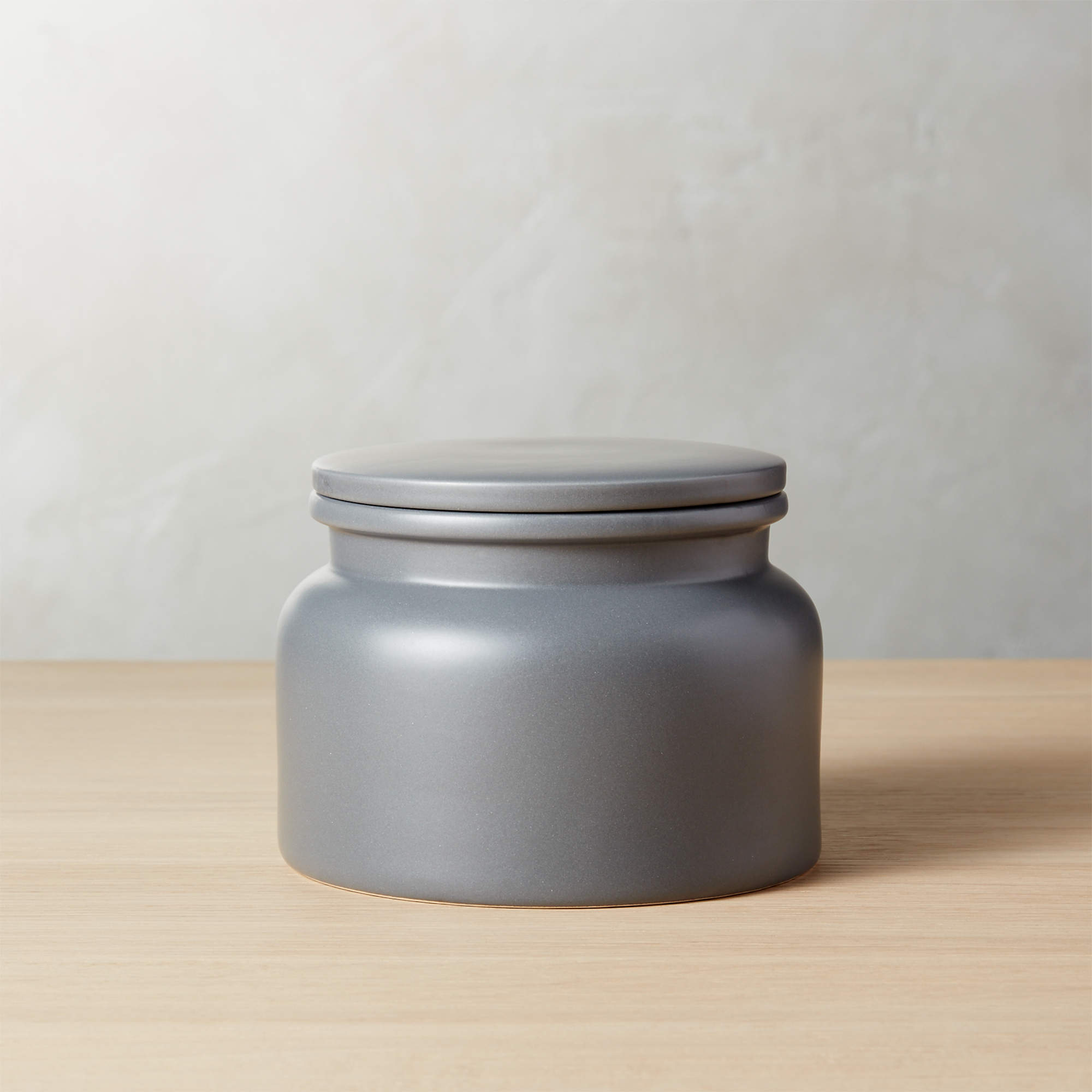 Prep Medium Grey Kitchen Canister + Reviews CB2