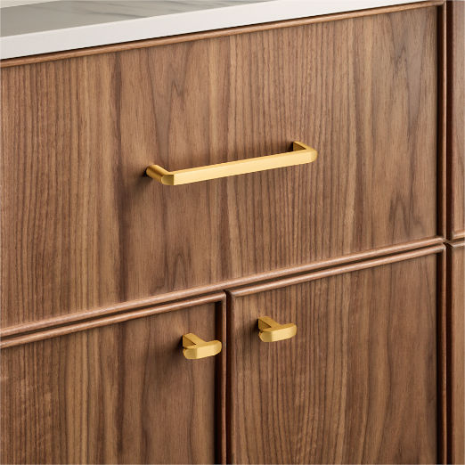 Preston Brushed Brass Cabinet Handles