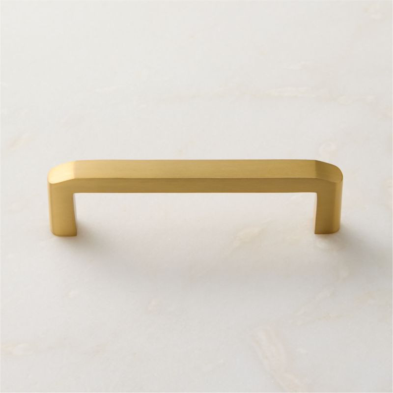 Viewing product image Preston Brushed Brass Cabinet Handle 4" - image 1 of 6