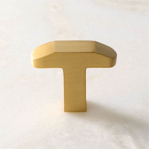 Preston Brushed Brass Cabinet Knob 1.5"