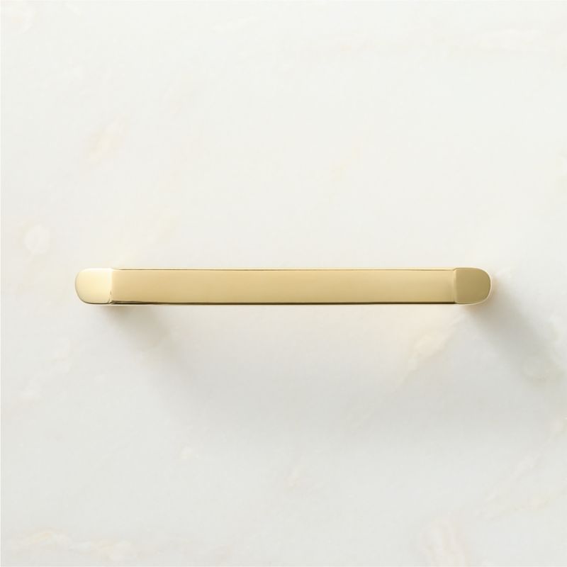 Preston Unlacquered Brass Cabinet Handle 4" - image 2 of 7