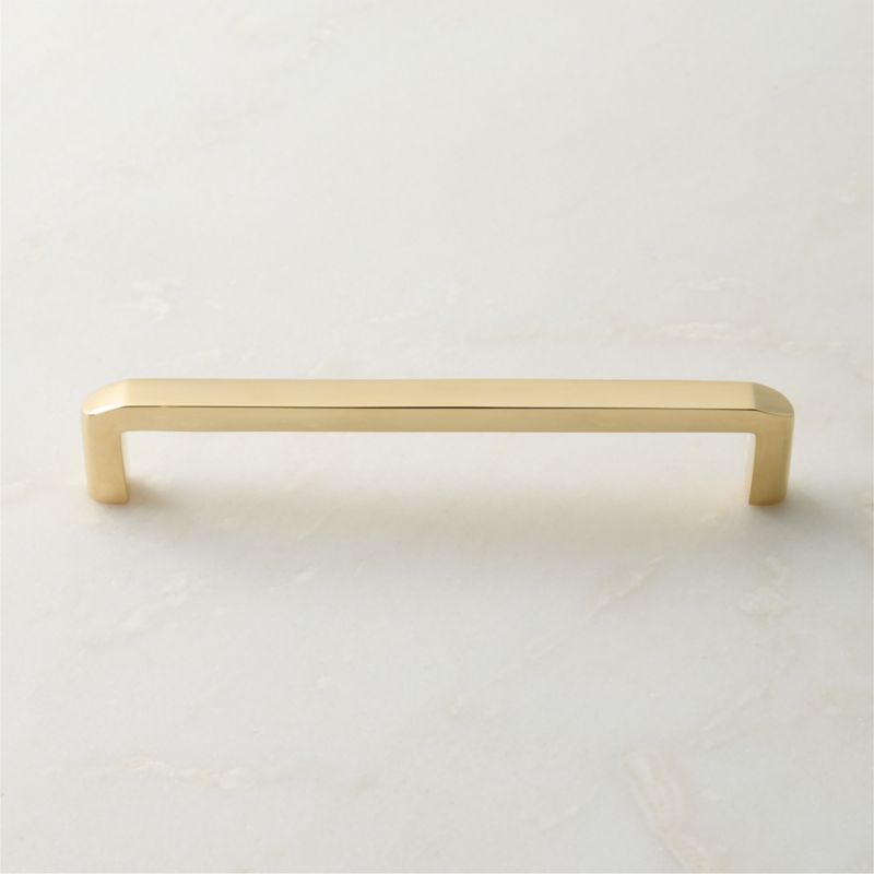 Preston Unlacquered Brass Cabinet Handle 12" - image 1 of 7