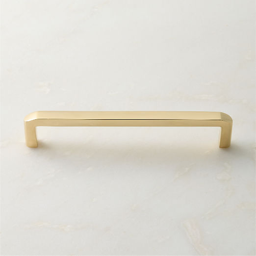 Preston Unlacquered Brass Cabinet Handle 12"