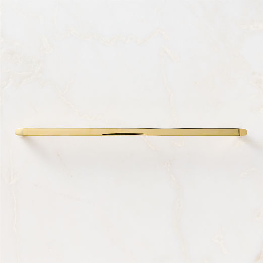 Preston Unlacquered Brass Cabinet Handle 12"