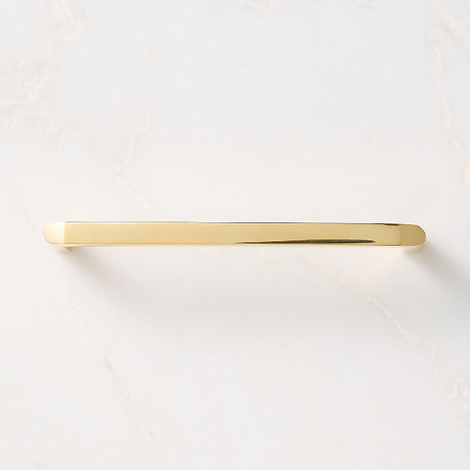 Preston Unlacquered Brass Cabinet Handle 6"
