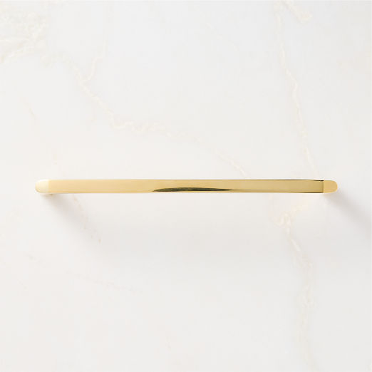 Preston Unlacquered Brass Cabinet Handle 8"
