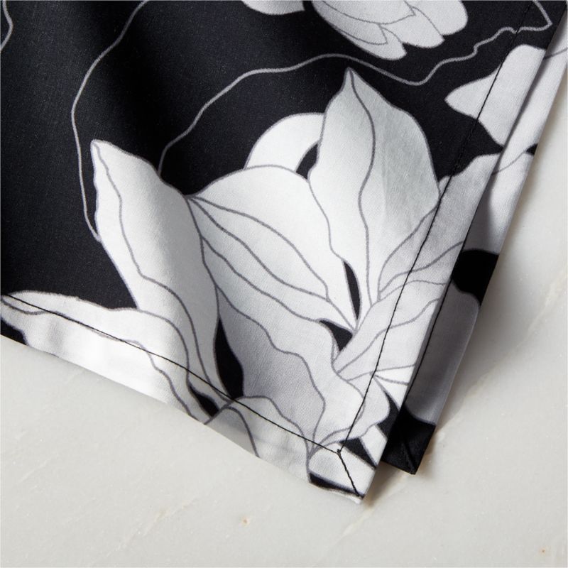 Priam Black Organic Cotton Floral Napkin - image 2 of 4