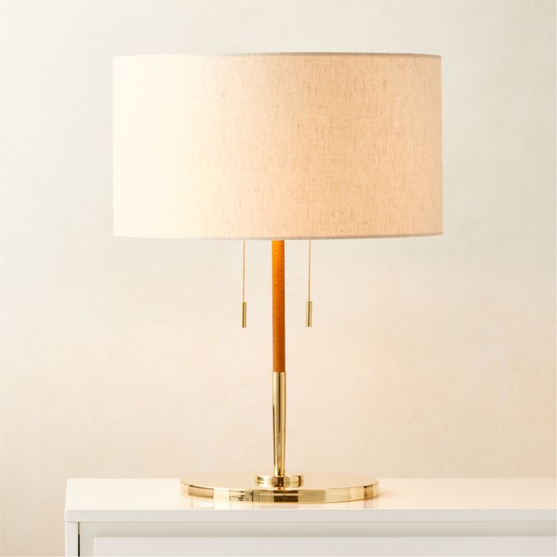 Brass Flat Bar Cantilevered Table Lamp by Casella