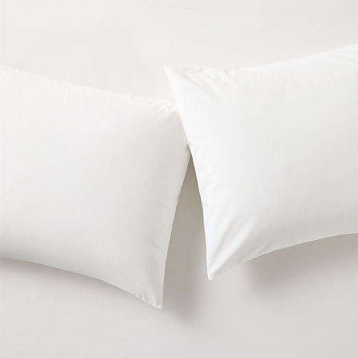 Premier White Organic Cotton Percale 500 Thread Count Standard Pillowcases Set of 2