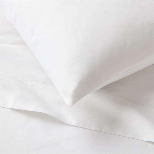 Premier White Organic Cotton Sateen 600 Thread Count King Pillowcases Set of 2