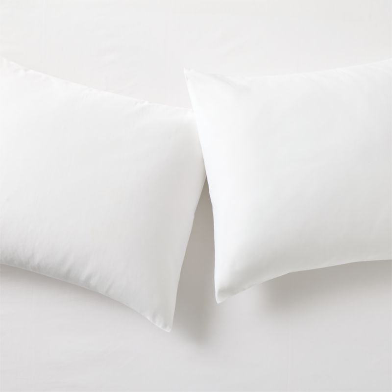 View Premier White Organic Cotton Sateen 600 Thread Count King Pillowcases Set of 2 details