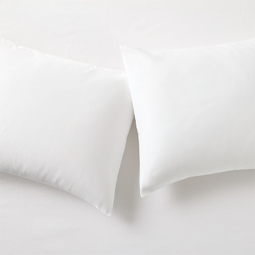 Premier White Organic Cotton Sateen 600 Thread Count King Pillowcases Set of 2