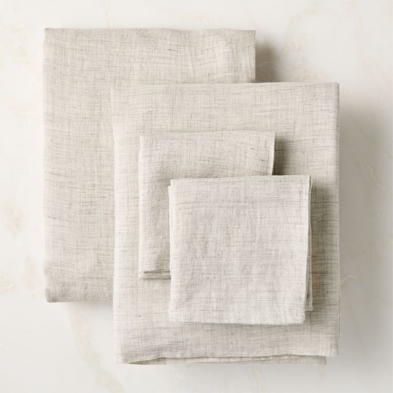 Premier Flax EUROPEAN FLAX™-Certified Heathered Linen Queen Sheet Set