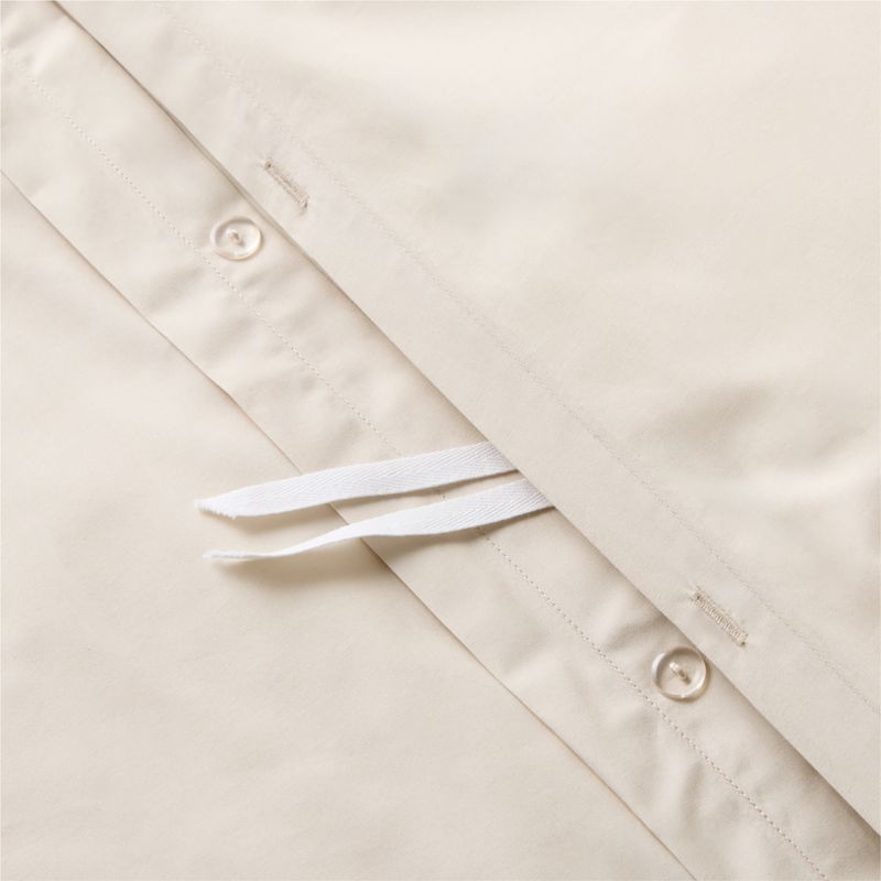 Premier Light Taupe Organic Cotton Percale 500 Thread Count Full/Queen Bedding Set - image 2 of 4