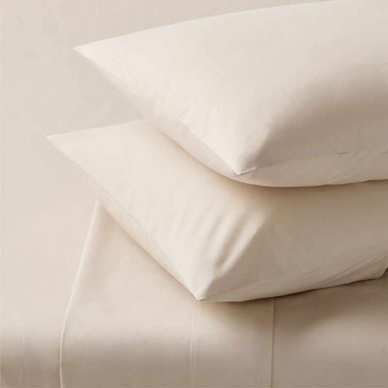 View Premier Light Taupe Organic Cotton Percale 500 Thread Count King Sheet Set details
