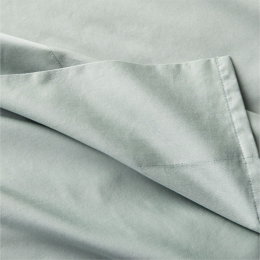 Premier Pale Teal Organic Cotton Sateen 600 Thread Count Queen Sheet Set