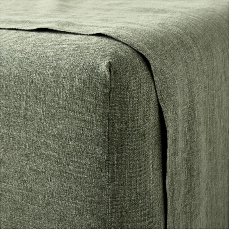 Premier Sage Green EUROPEAN FLAX™-Certified Heathered Linen Queen Sheet Set
