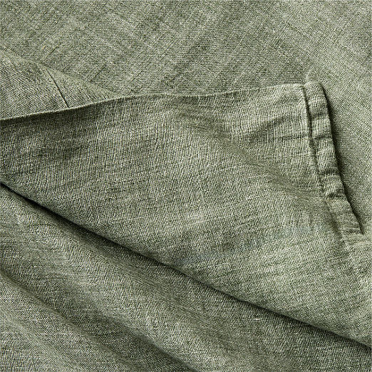 Premier Sage Green EUROPEAN FLAX™-Certified Heathered Linen Queen Sheet Set