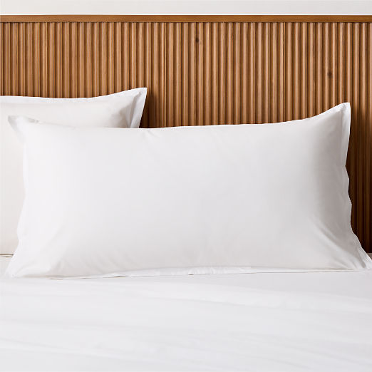 Premier Warm White Organic Cotton Percale 500 Thread Count King Pillow Shams Set of 2