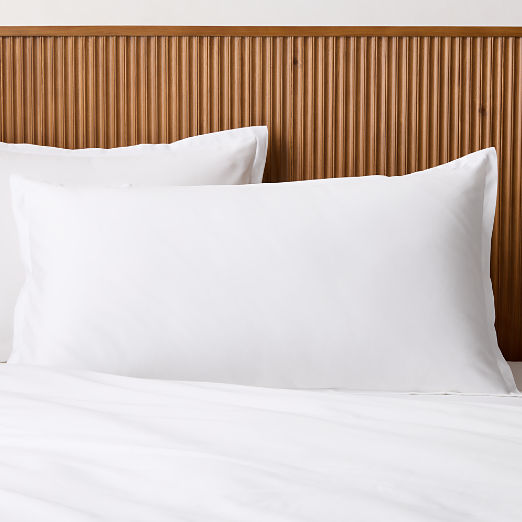Premier White Organic Cotton Sateen 600 Thread Count King Pillow Shams Set of 2