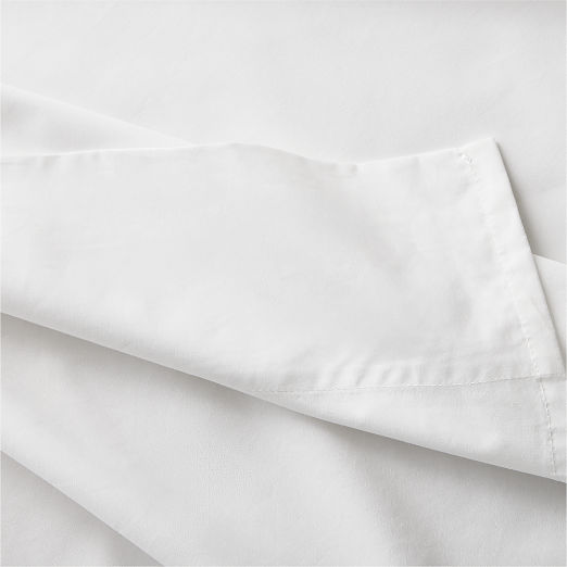 Premier White Organic Cotton Percale 500 Thread Count Queen Sheet Set