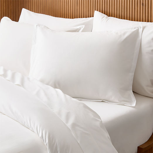 Premier White Organic Cotton Percale 500 Thread Count Full/Queen Duvet Cover