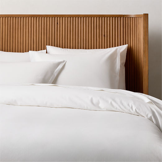 Premier White Organic Cotton Percale 500 Thread Count King Duvet Cover