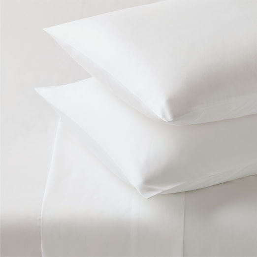 Premier White Organic Cotton Sateen 600 Thread Count Sheet Set