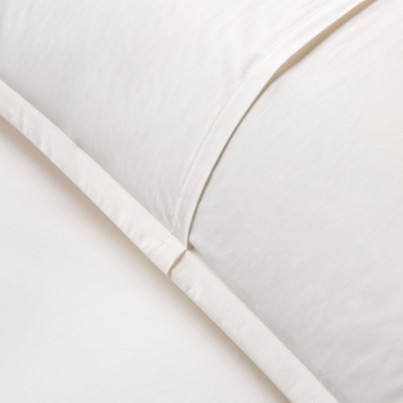 Premier Warm White Organic Cotton Percale 500 Thread Count Standard Pillow Shams Set of 2 - image 5 of 7