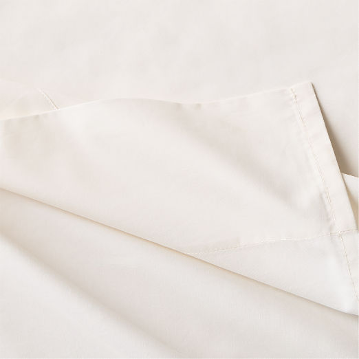 Premier Warm White Organic Cotton Percale 500 Thread Count Queen Sheet Set