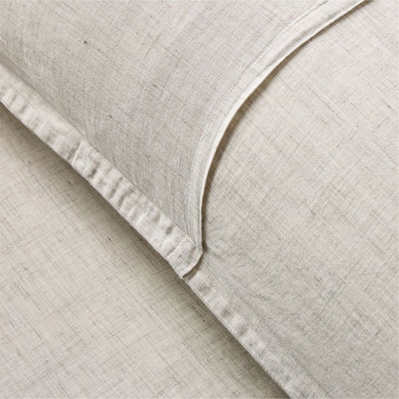 Premier Flax EUROPEAN FLAX™-Certified Heathered Linen Standard Pillow Shams Set of 2
