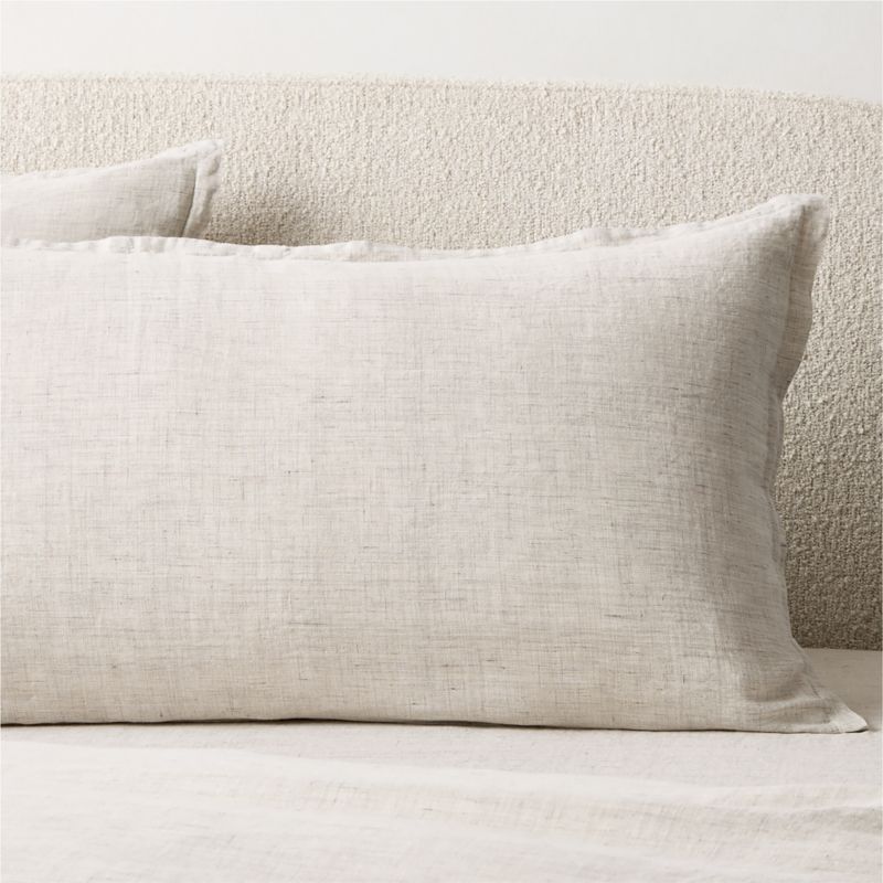 Premier Flax EUROPEAN FLAX™-Certified Heathered Linen Standard Pillow Shams Set of 2