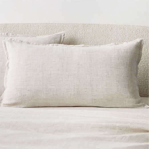 Premier Flax European Heathered Linen King Pillow Shams Set of 2