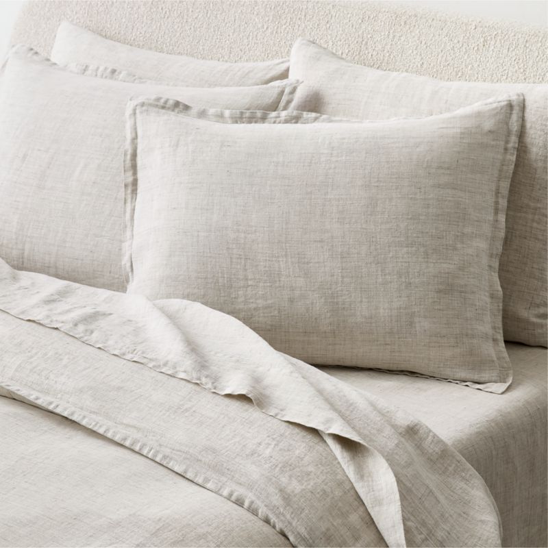 Premier Flax EUROPEAN FLAX™-Certified Heathered Linen Full/Queen Duvet Cover