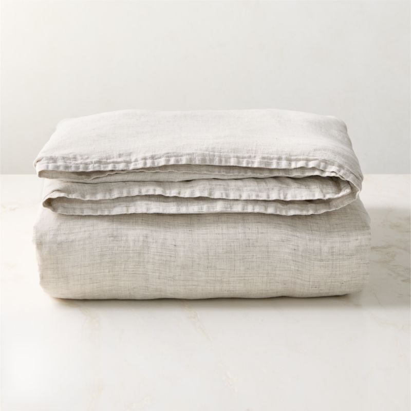 Premier Flax EUROPEAN FLAX™-Certified Heathered Linen Full/Queen Duvet Cover