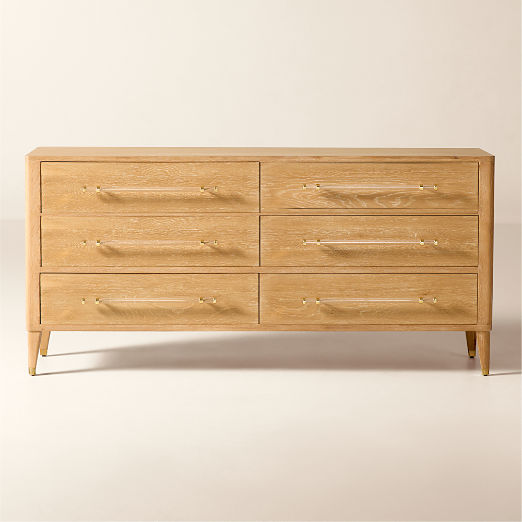 Probst 72" Oak 6-Drawer Dresser