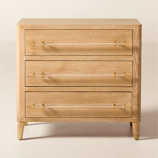 Probst 28" Oak 3-Drawer Nightstand