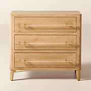 Probst 3-Drawer Oak Nightstand