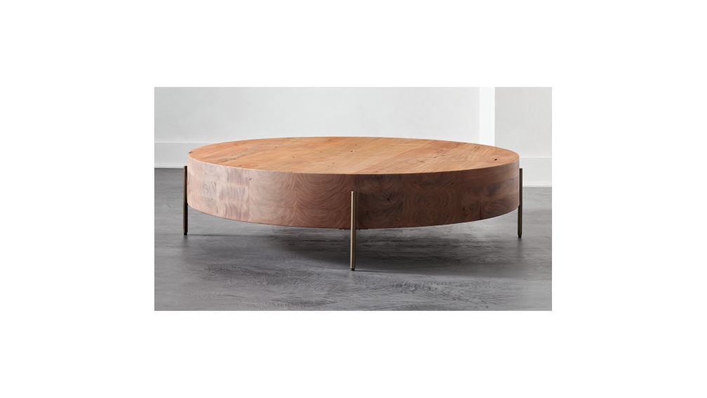 Proctor Low Round Wood Coffee Table + Reviews CB2