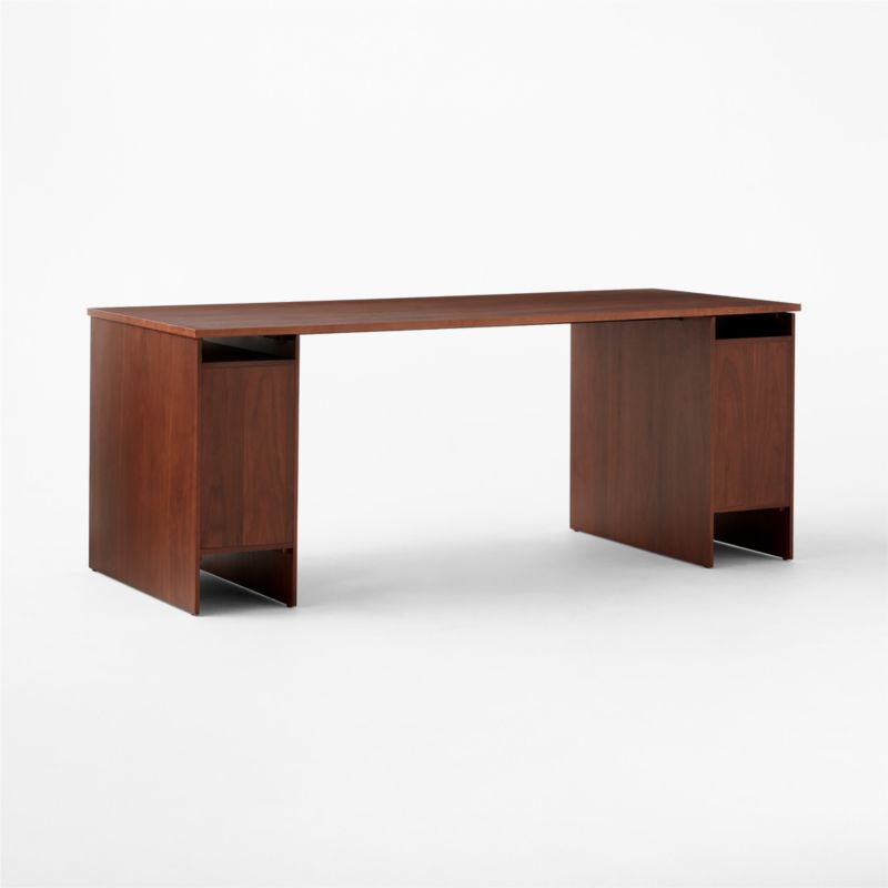 Proust 6-Drawer Walnut Wood Desk - image 5 of 7