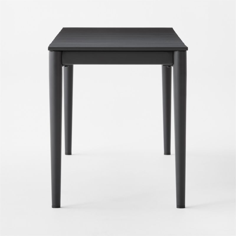 Proux 62" Charcoal Black Metal Outdoor Dining Bench - image 3 of 5