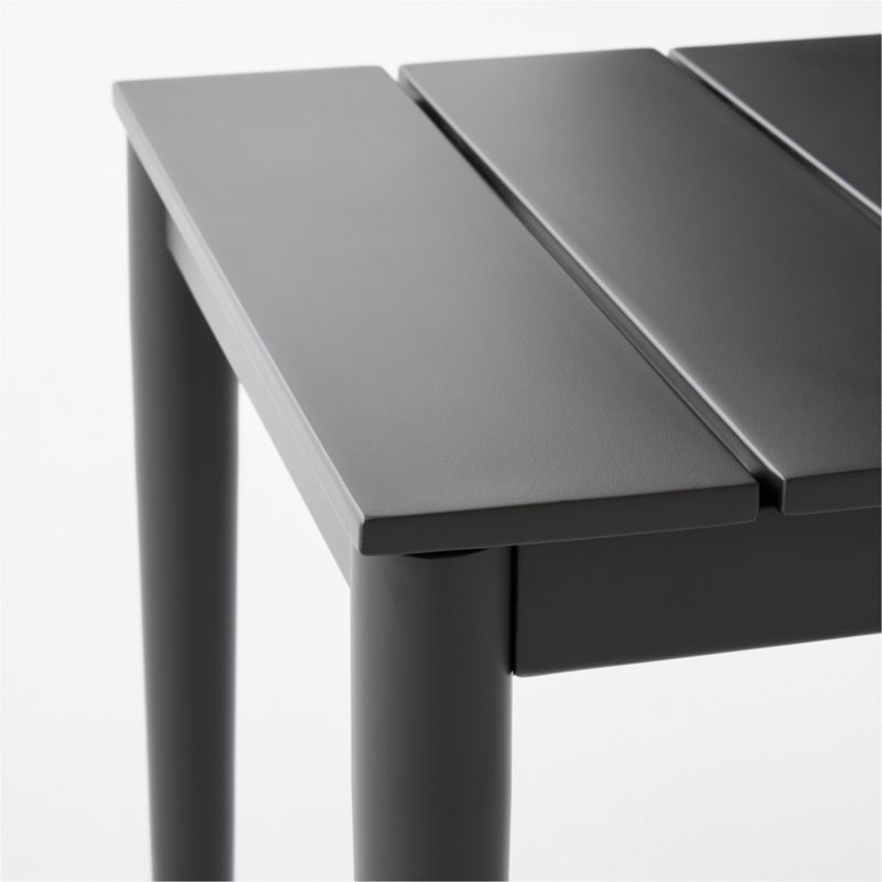 Proux 83" Charcoal Black Metal Outdoor Dining Bench - image 3 of 4