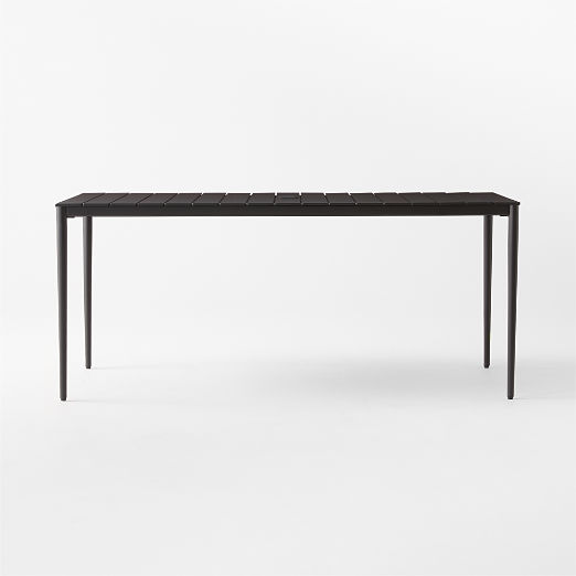 Proux 70" Charcoal Black Metal Outdoor Dining Table