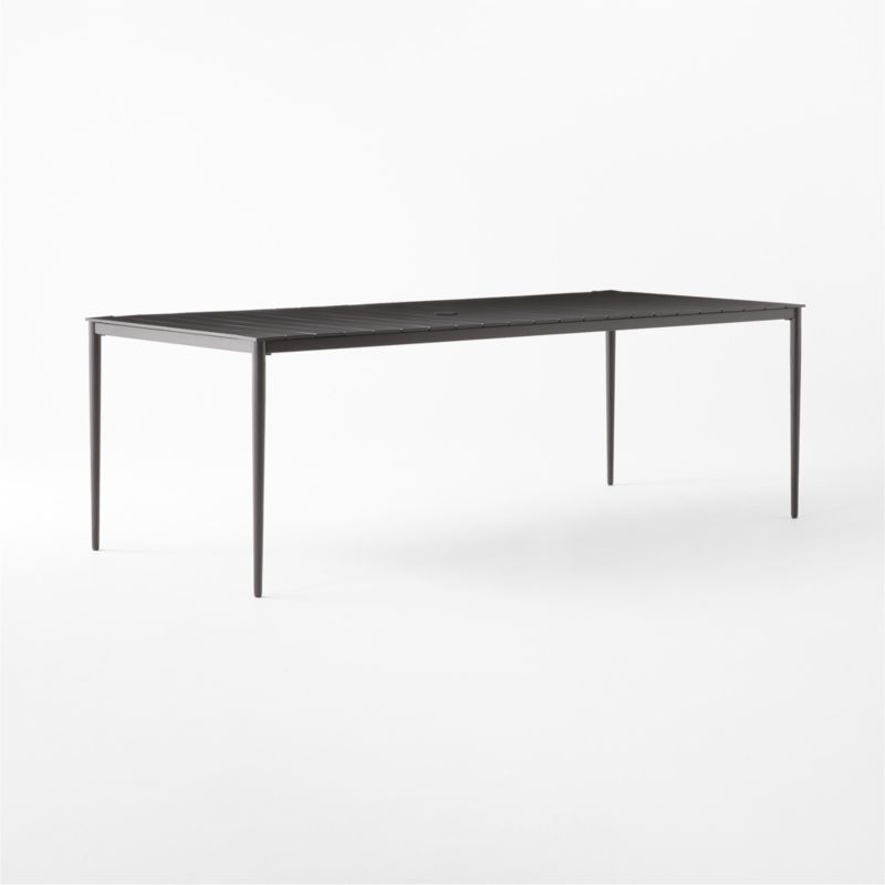 Proux 90" Charcoal Black Metal Outdoor Dining Table - image 7 of 11