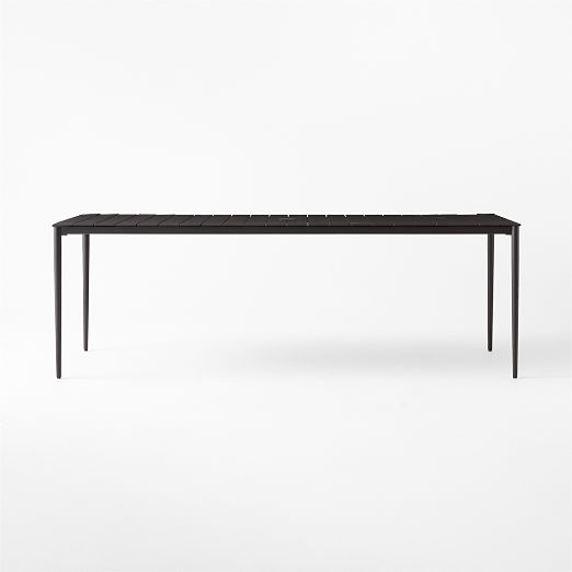 Proux 90" Charcoal Black Metal Outdoor Dining Table