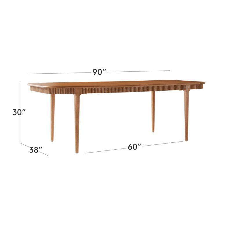 View Providence 90" Rectangular Cerused Oak Wood Dining Table - image 3 of 13