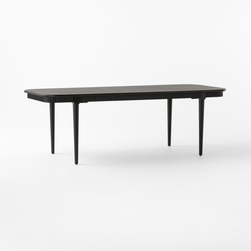 Providence 90" Rectangular Black Ebonized Oak Wood Dining Table - image 8 of 12