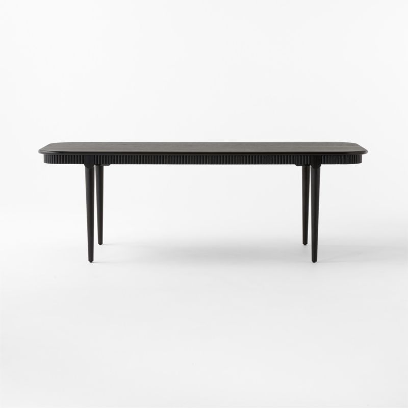 Providence 90" Rectangular Black Ebonized Oak Wood Dining Table - image 7 of 12